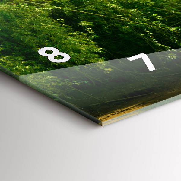 Glass wall clock rectangular Peaceful nature