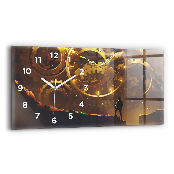 Glass wall clock rectangular Time – Mechanism
