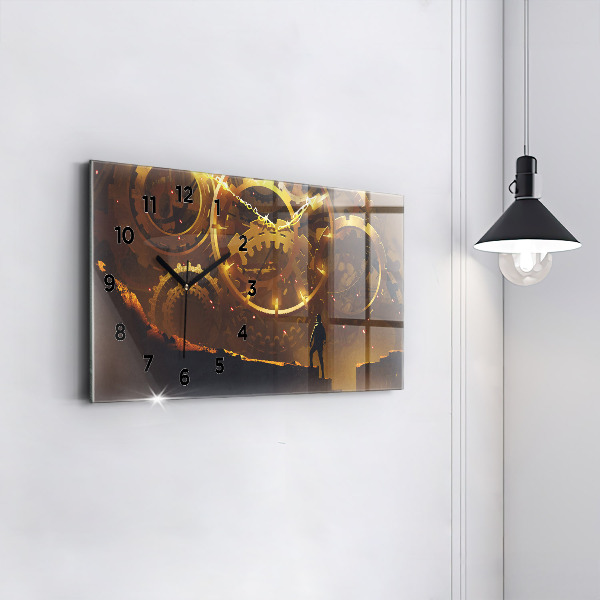 Glass wall clock rectangular Time – Mechanism