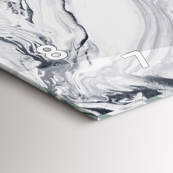 Glass wall clock rectangular Abstract Ink Marble