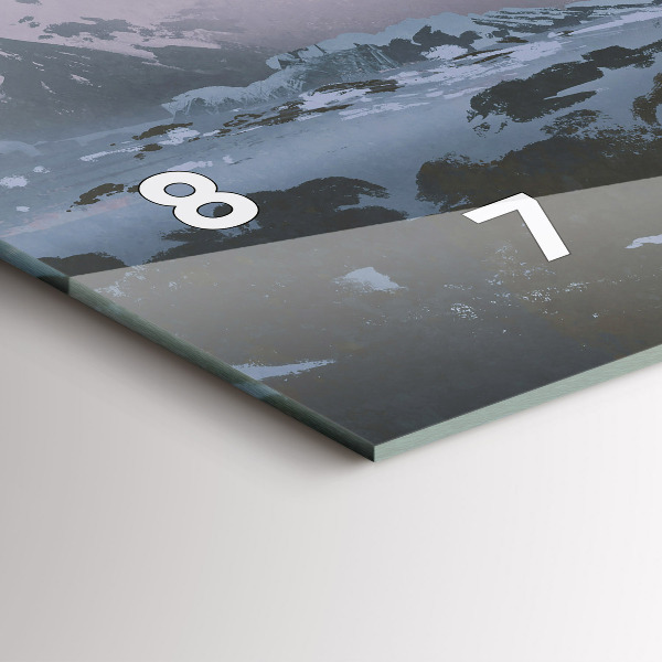 Glass wall clock rectangular Astronauts Milky Way