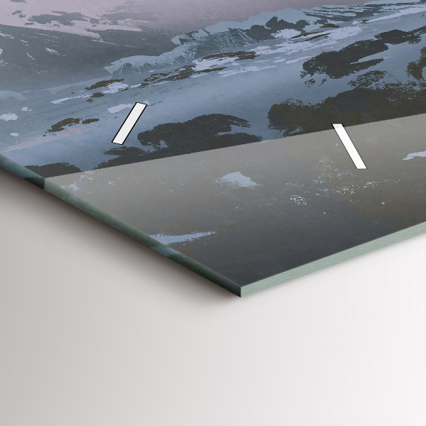 Glass wall clock rectangular Astronauts Milky Way