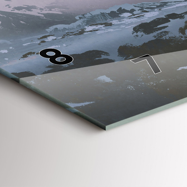 Glass wall clock rectangular Astronauts Milky Way