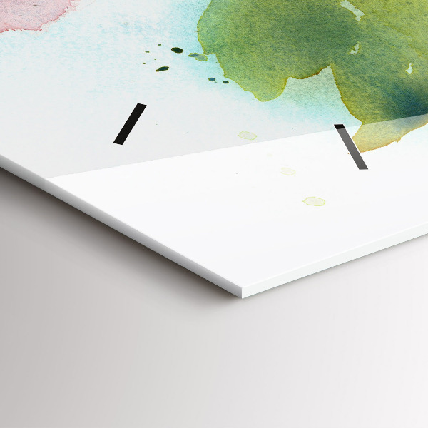 Glass wall clock rectangular Visualization of Nature