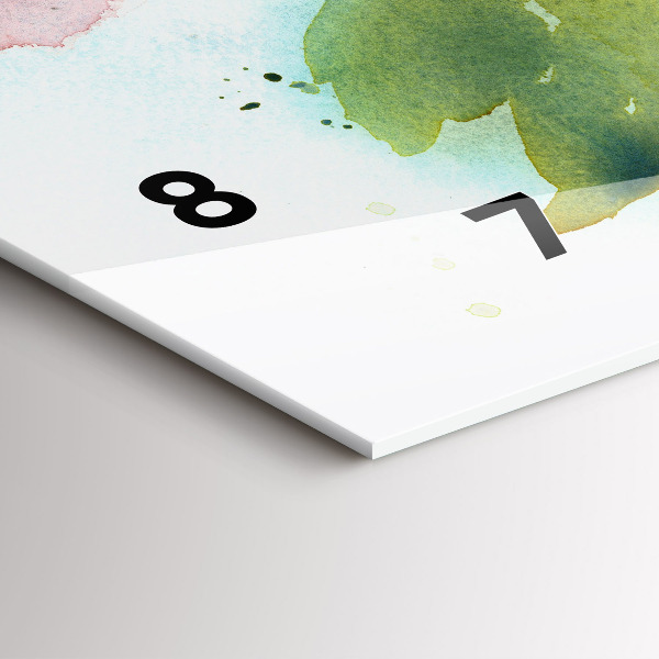 Glass wall clock rectangular Visualization of Nature