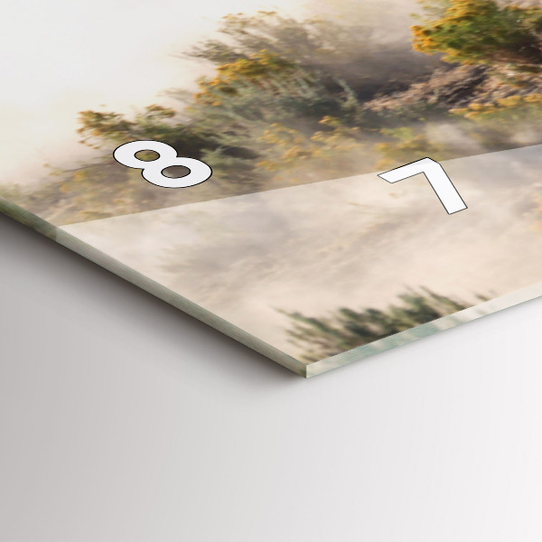 Glass wall clock rectangular A herd of rushing horses