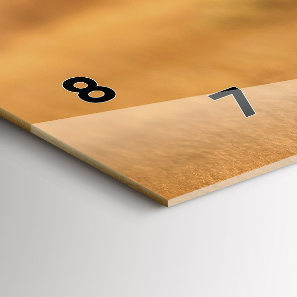 Glass wall clock rectangular Hunting Tiger