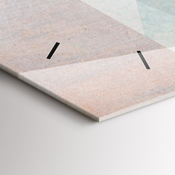 Glass wall clock rectangular Triangles Abstract Texture