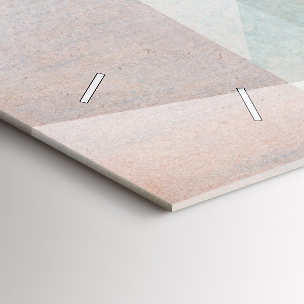 Glass wall clock rectangular Triangles Abstract Texture