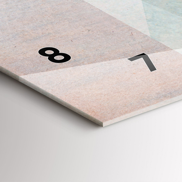 Glass wall clock rectangular Triangles Abstract Texture