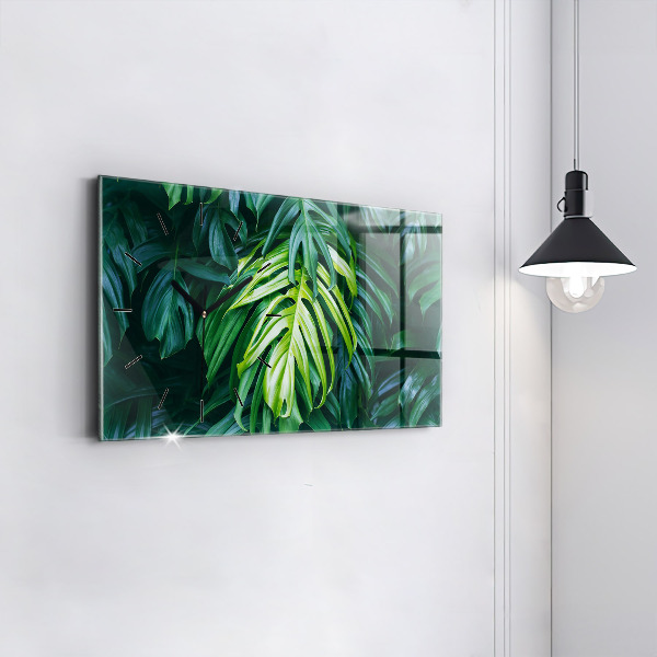 Glass wall clock rectangular The Tropical Side of Nature