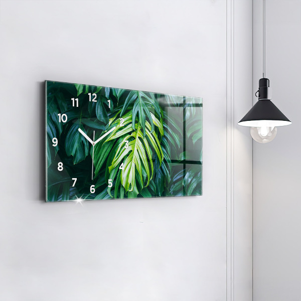 Glass wall clock rectangular The Tropical Side of Nature