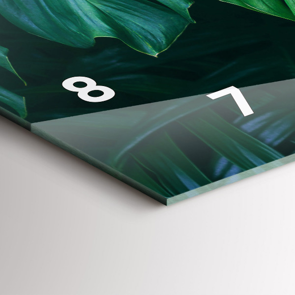 Glass wall clock rectangular The Tropical Side of Nature