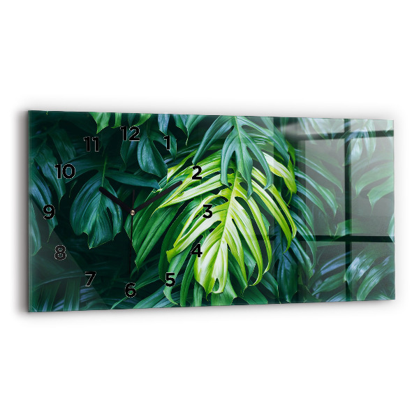 Glass wall clock rectangular The Tropical Side of Nature