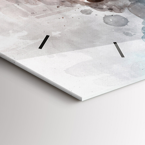 Glass wall clock rectangular The Past In The Back Of The Head