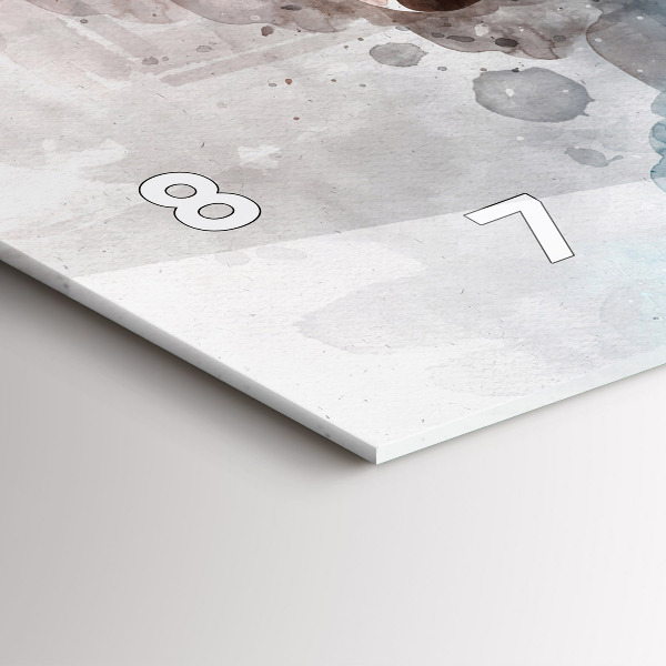 Glass wall clock rectangular The Past In The Back Of The Head