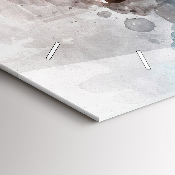 Glass wall clock rectangular The Past In The Back Of The Head