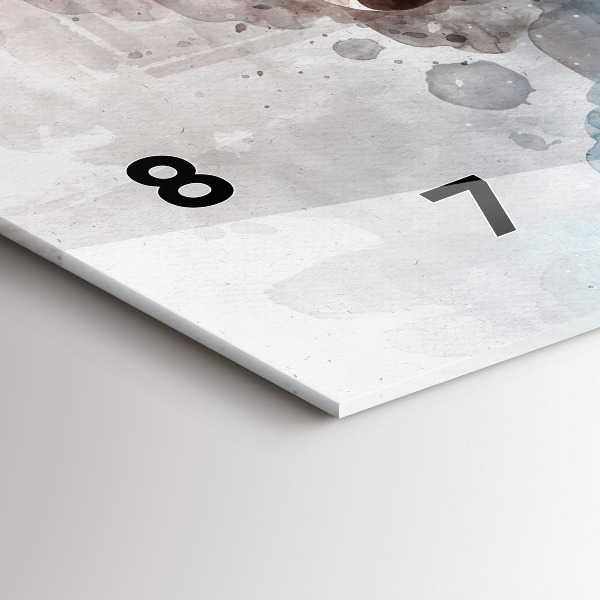 Glass wall clock rectangular The Past In The Back Of The Head