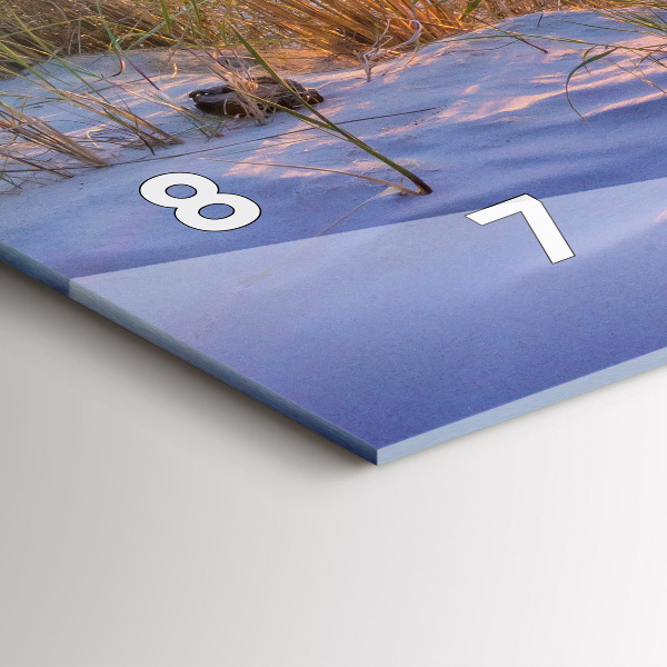 Glass wall clock rectangular Polish Sunny Sea