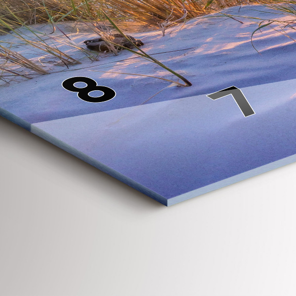Glass wall clock rectangular Polish Sunny Sea