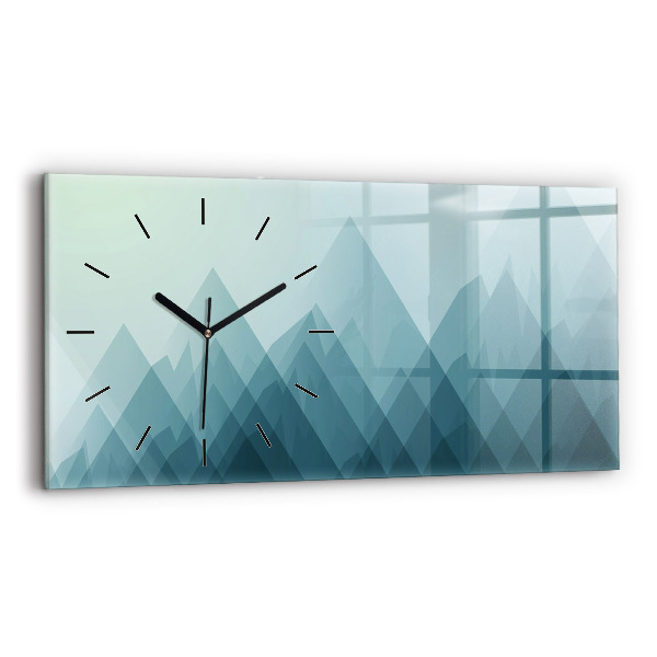 Glass wall clock rectangular Geometric figures