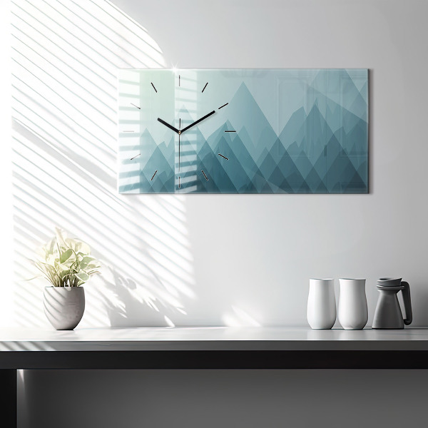 Glass wall clock rectangular Geometric figures