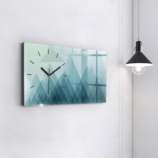 Glass wall clock rectangular Geometric figures
