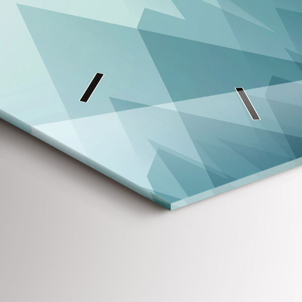 Glass wall clock rectangular Geometric figures