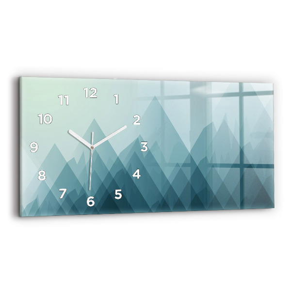 Glass wall clock rectangular Geometric figures