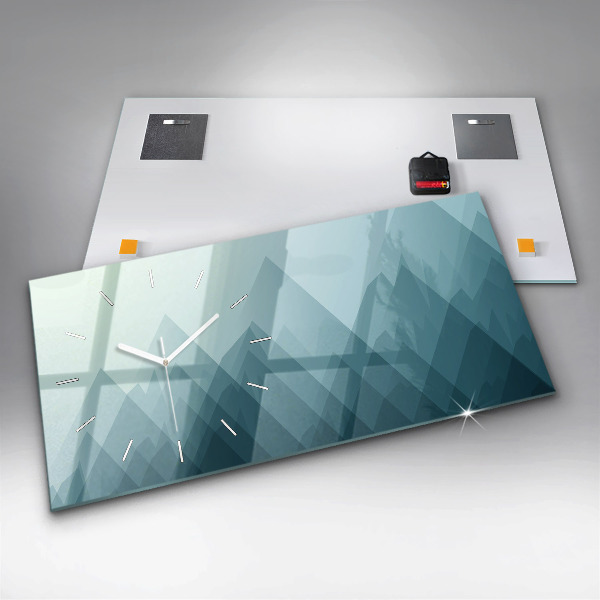 Glass wall clock rectangular Geometric figures