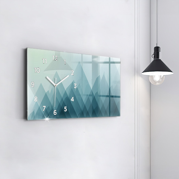 Glass wall clock rectangular Geometric figures
