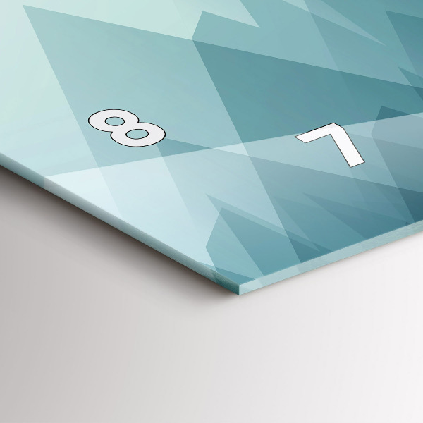 Glass wall clock rectangular Geometric figures