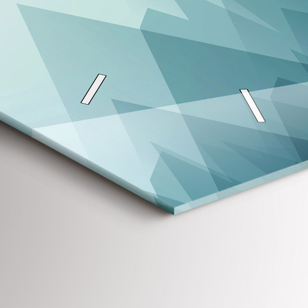 Glass wall clock rectangular Geometric figures