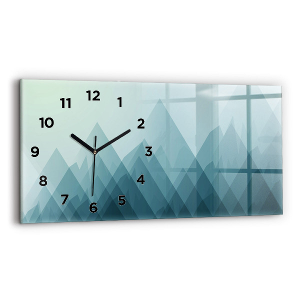 Glass wall clock rectangular Geometric figures