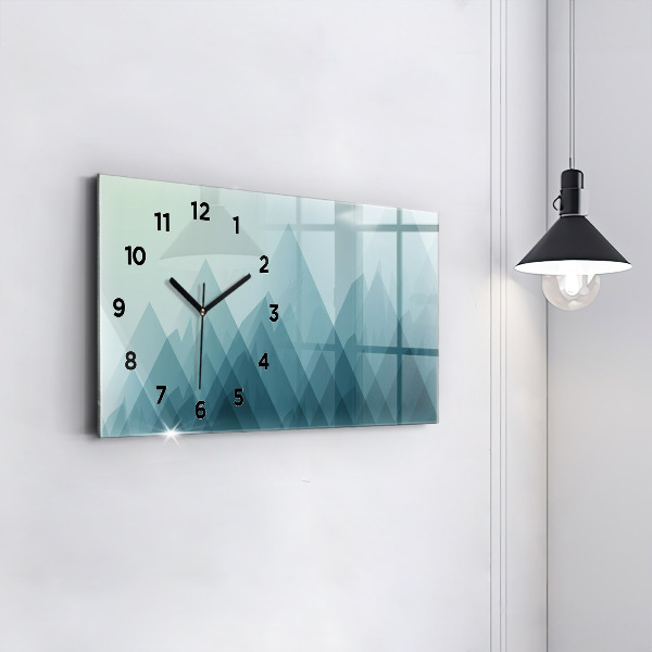 Glass wall clock rectangular Geometric figures