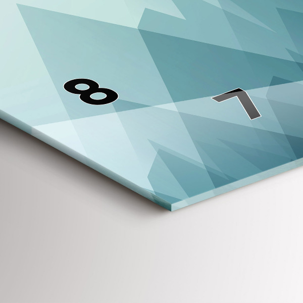 Glass wall clock rectangular Geometric figures