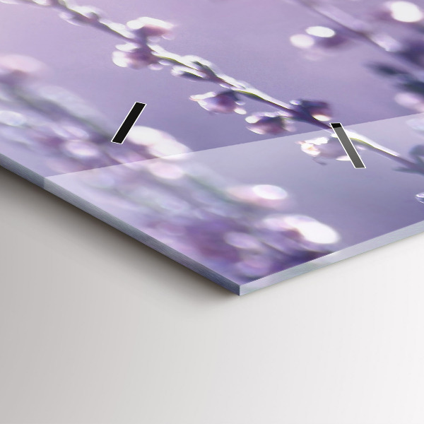 Glass wall clock rectangular Abstraction