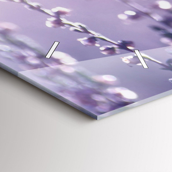 Glass wall clock rectangular Abstraction