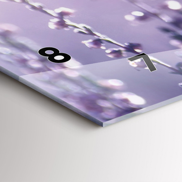 Glass wall clock rectangular Abstraction