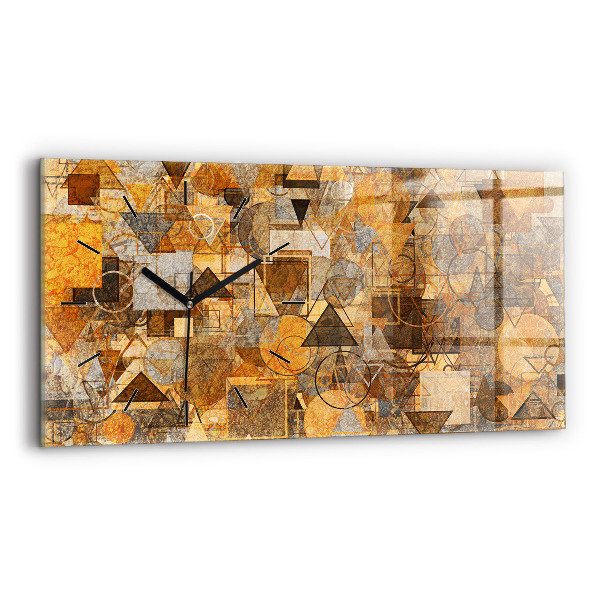Glass wall clock rectangular Geometric Shapes