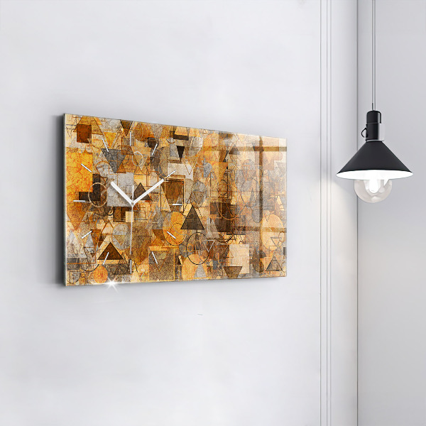 Glass wall clock rectangular Geometric Shapes