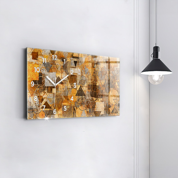 Glass wall clock rectangular Geometric Shapes