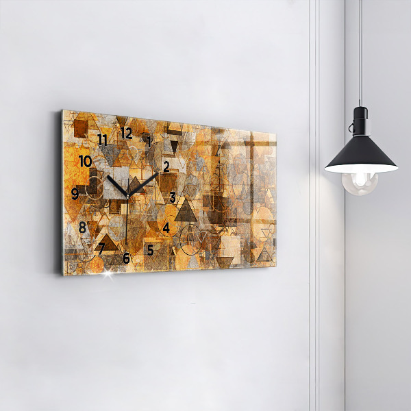 Glass wall clock rectangular Geometric Shapes
