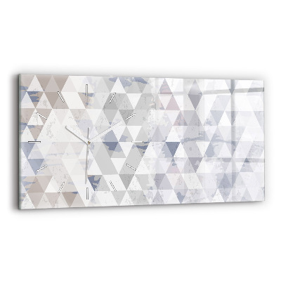 Glass wall clock rectangular Geometric pattern