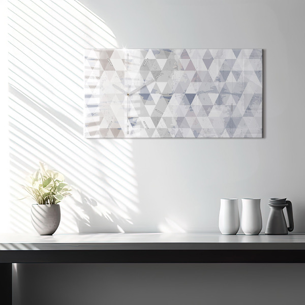 Glass wall clock rectangular Geometric pattern