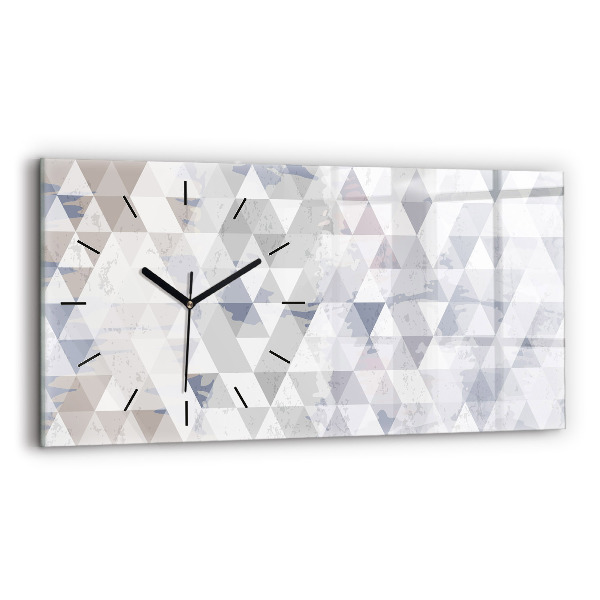 Glass wall clock rectangular Geometric pattern