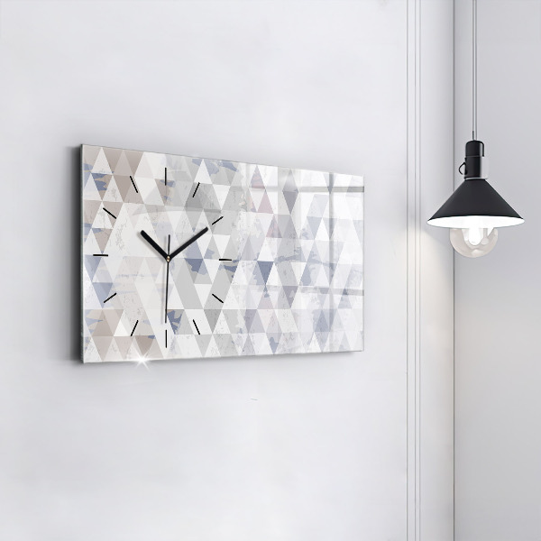 Glass wall clock rectangular Geometric pattern
