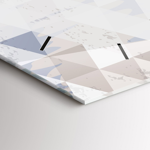 Glass wall clock rectangular Geometric pattern