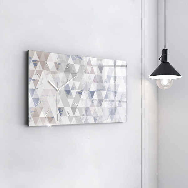 Glass wall clock rectangular Geometric pattern