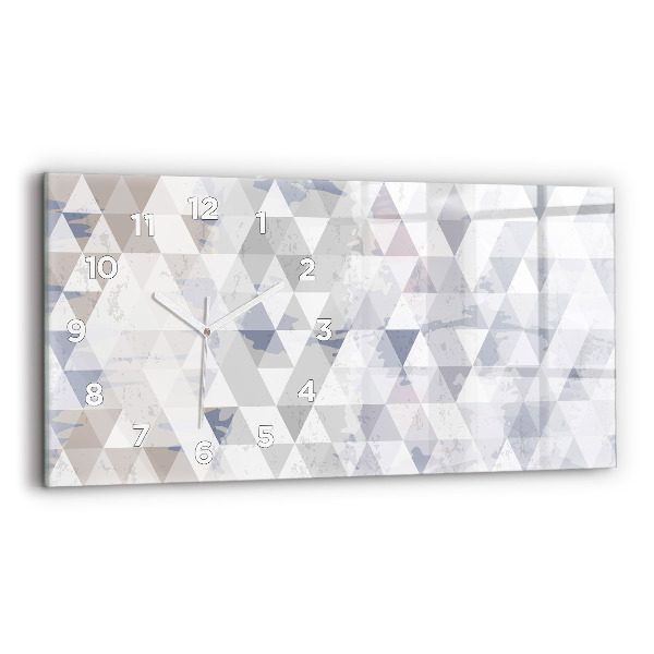 Glass wall clock rectangular Geometric pattern